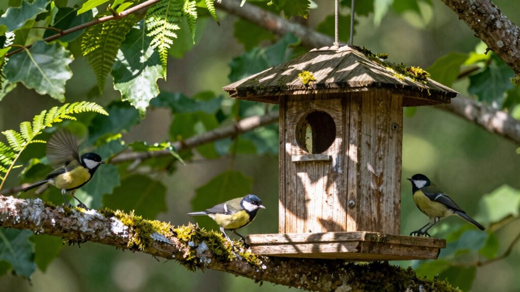 bird feeders create comfort