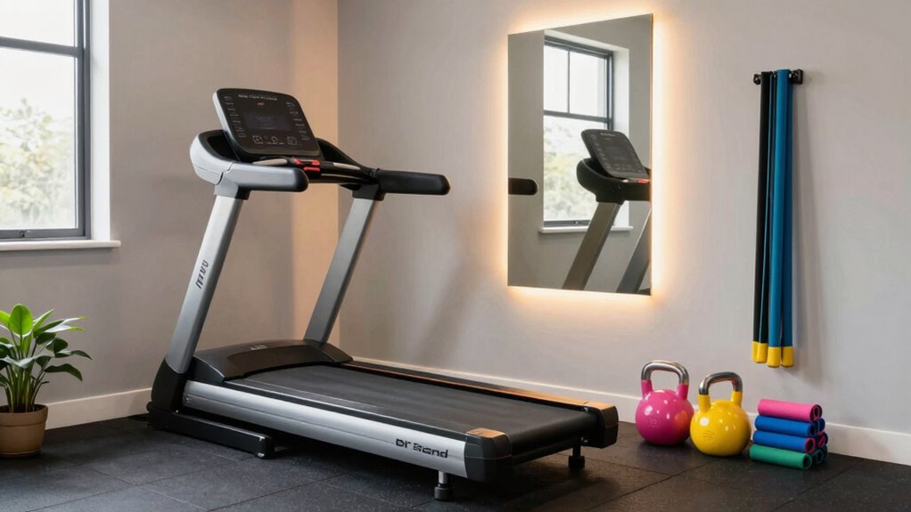 efficient space saving workout setup