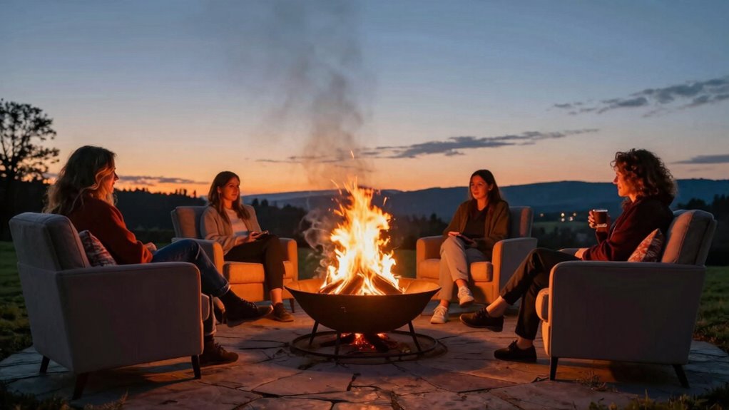 evening fires encourage reflection