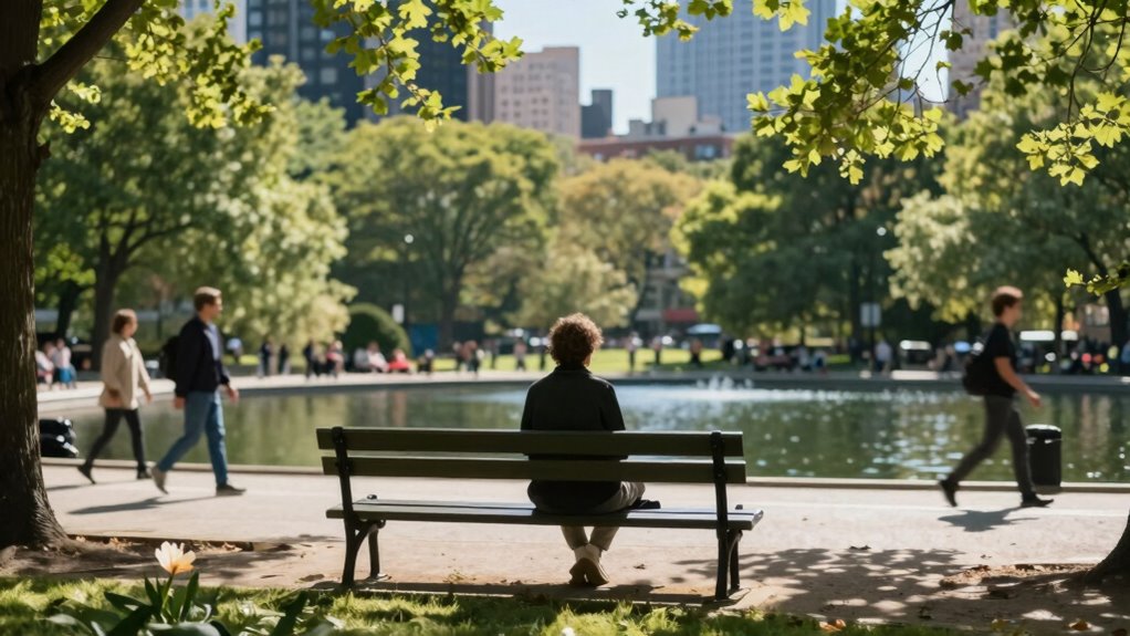 mindful breathing and nature