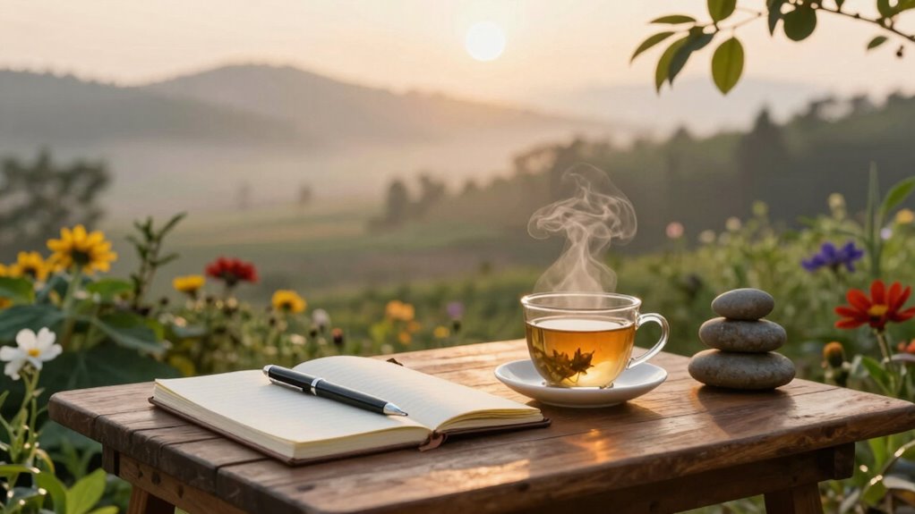 mindful journaling and nature
