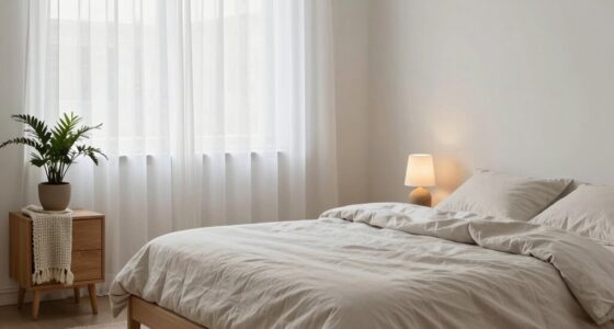 minimalist calming bedroom setup