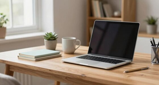 organized calming workspace setup