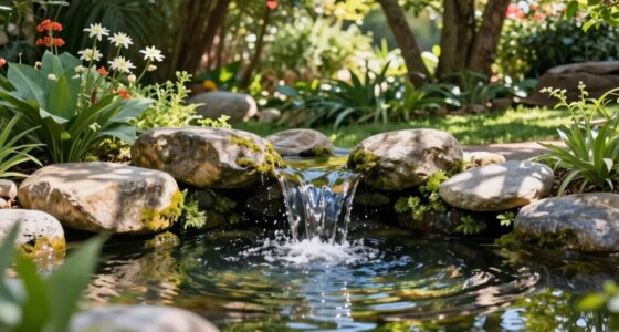 tranquil backyard water features