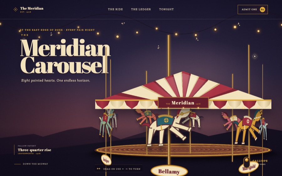 The Meridian Carousel — After Dusk, Since 1908 (FABLE/175)