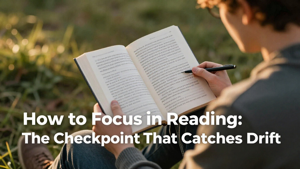 How To Focus In Reading: The Checkpoint That Catches Drift